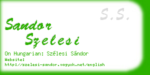 sandor szelesi business card